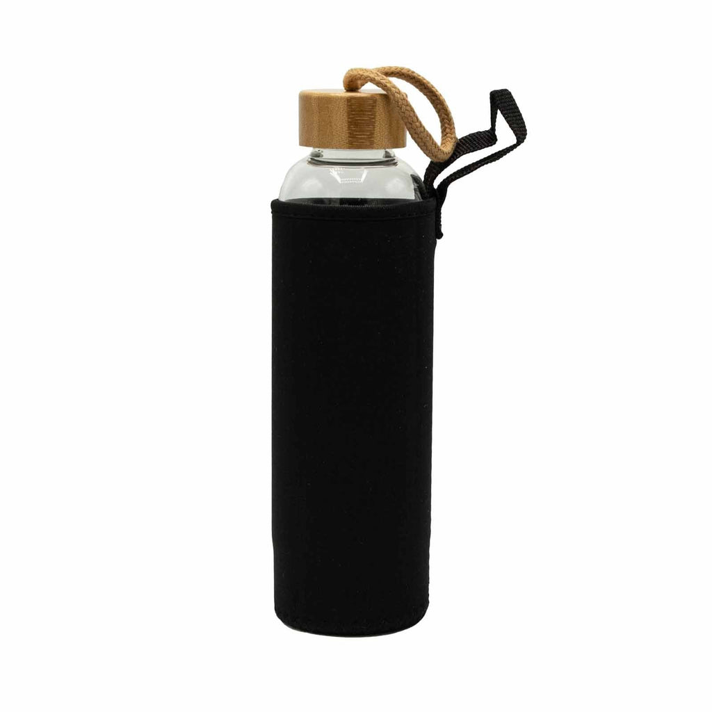 Red Jasper Crystal Infused Glass Water Bottle