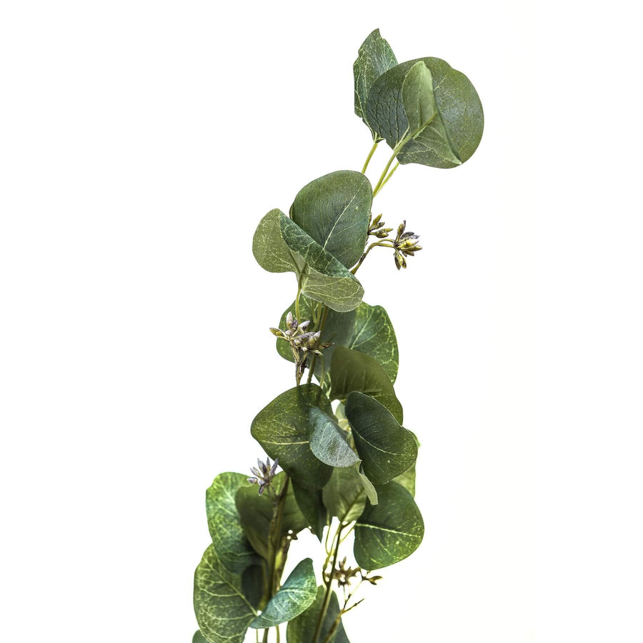 Lifelike green eucalyptus stem spray, 66 cm tall, high-quality plastic for realistic home decor by Sostter at brixbailey.com