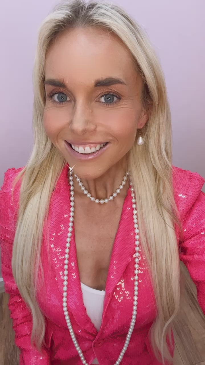 White Layered Pearl Necklace