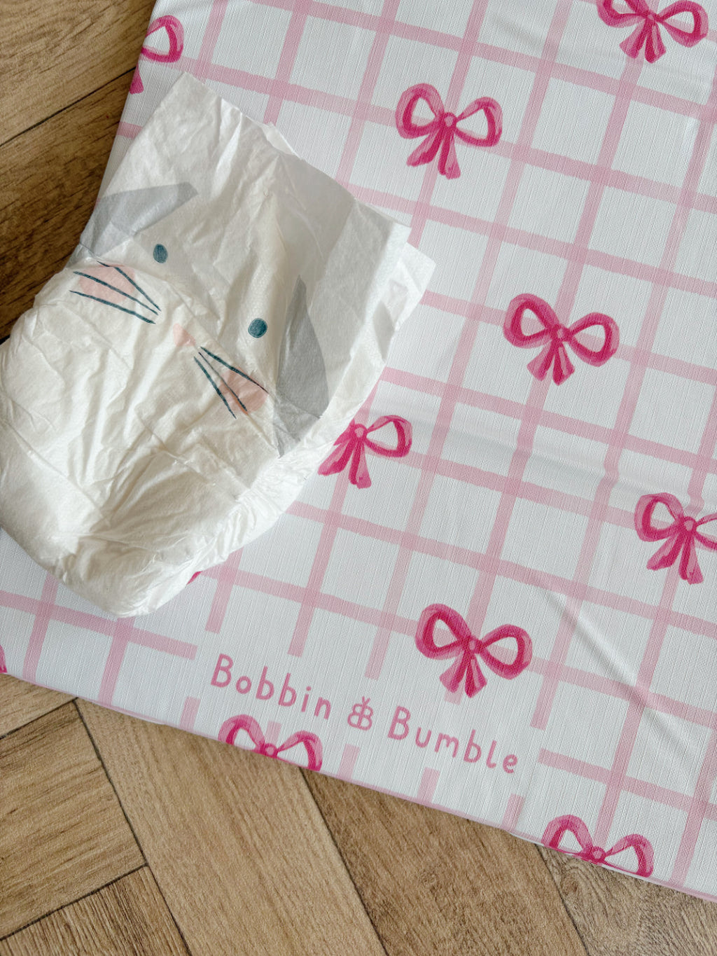 Travel Changing Mat - Pink Bows