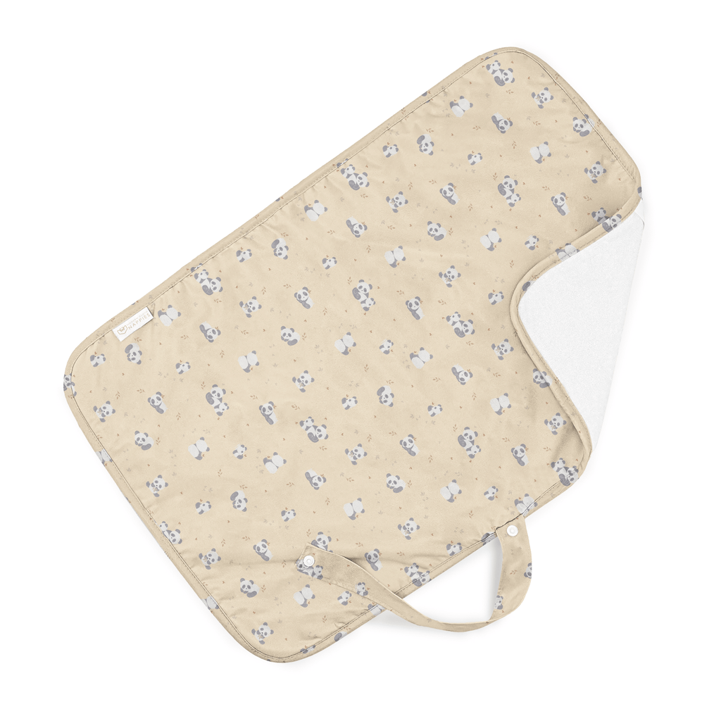 Portable Baby Changing Mat with Pandas Design