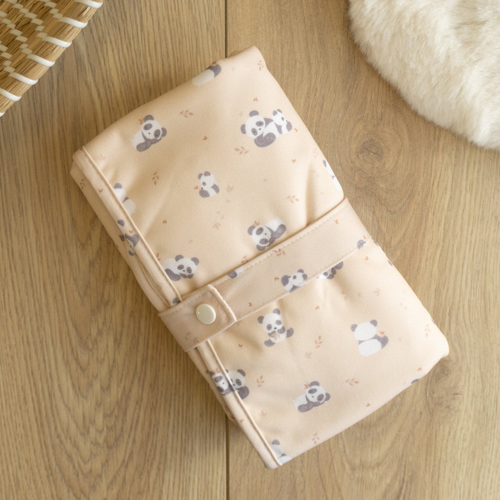 Portable Baby Changing Mat with Pandas Design