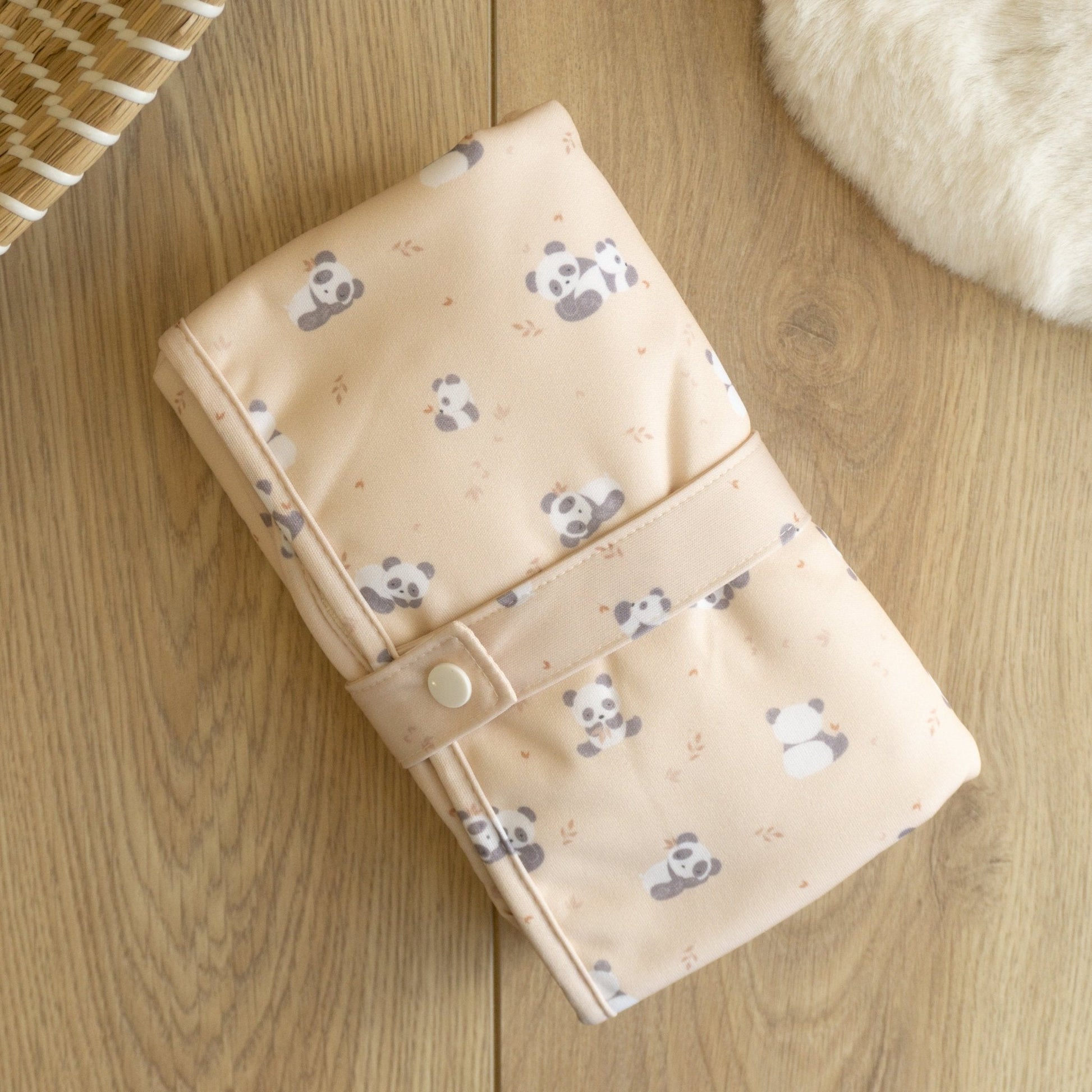 Portable Baby Changing Mat with Pandas Design