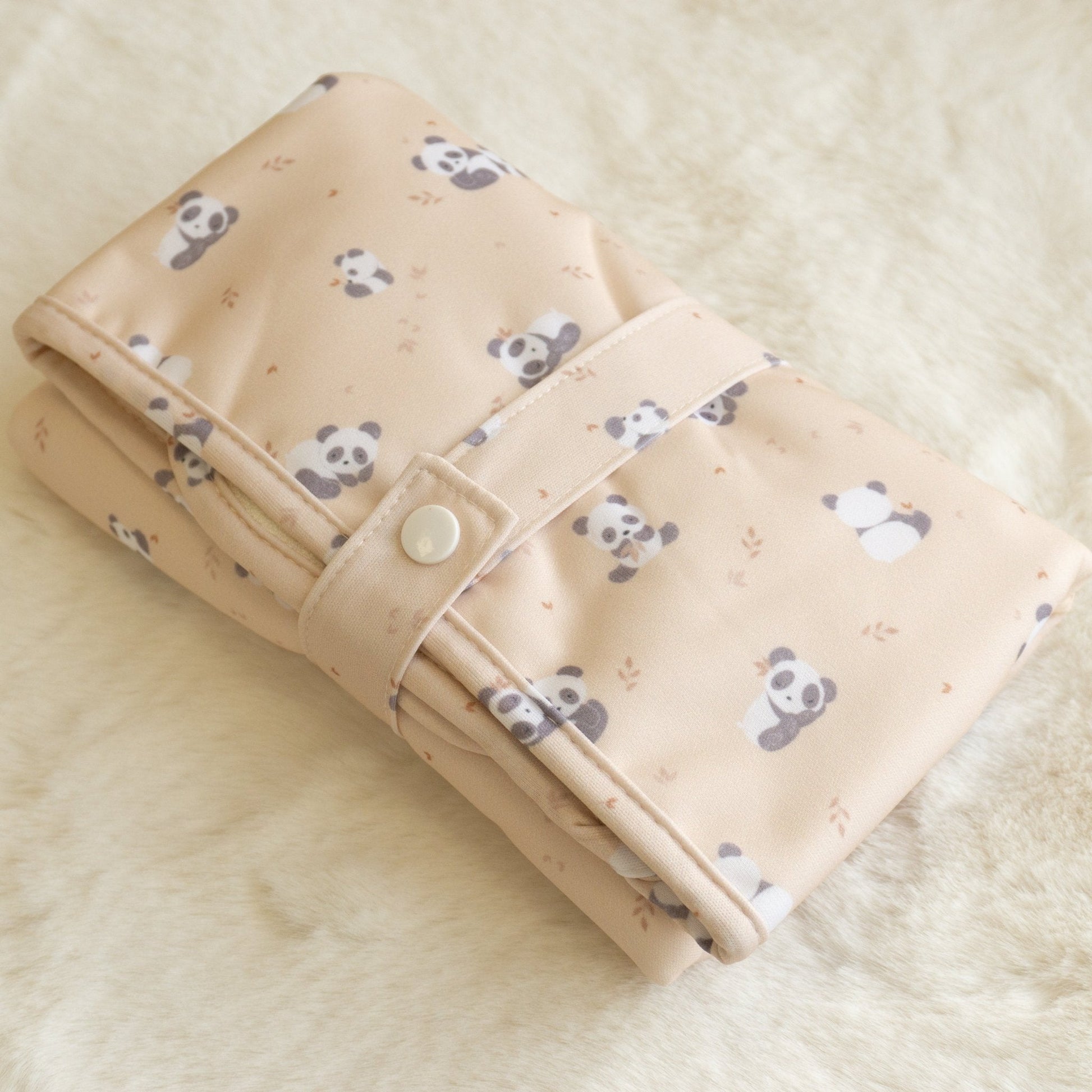 Portable Baby Changing Mat with Pandas Design