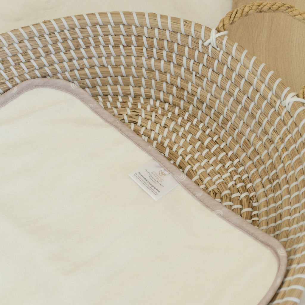 Baby Travel Changing Mat in Rainbow Oatmeal