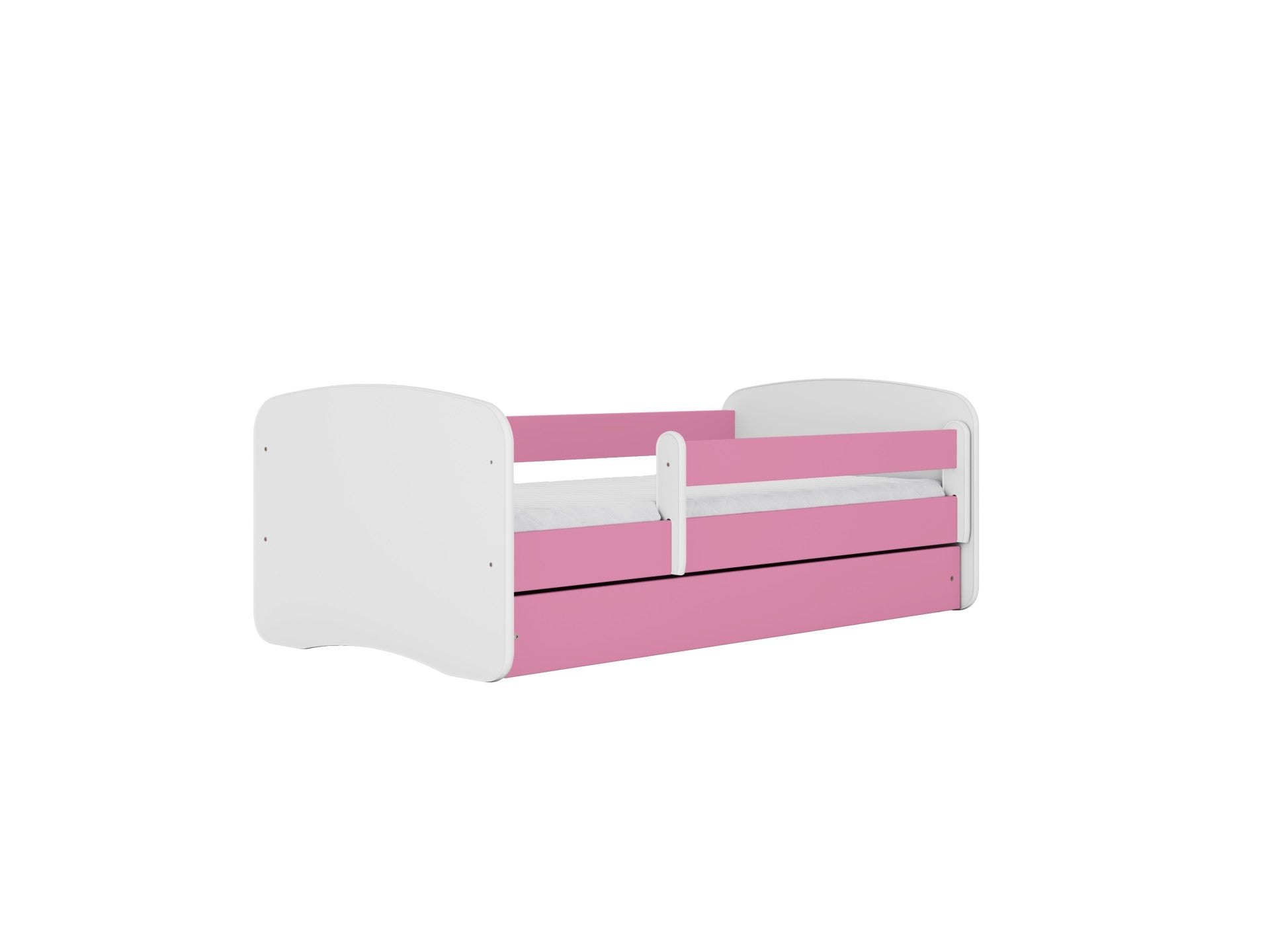 babydreams childrens bed with birch slat frame and two-compartment storage drawer