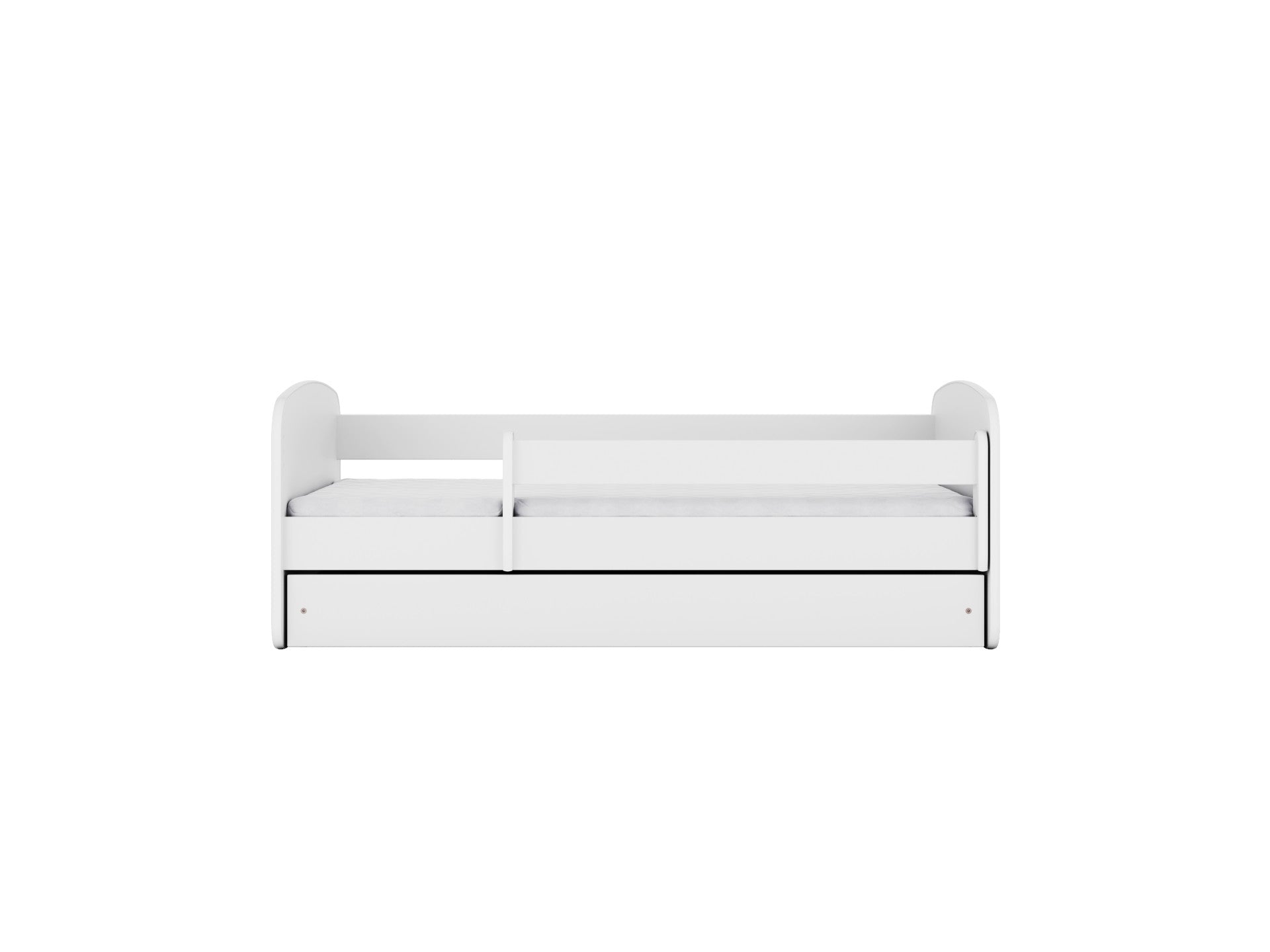 babydreams childrens bed with birch slat frame and two-drawer storage unit