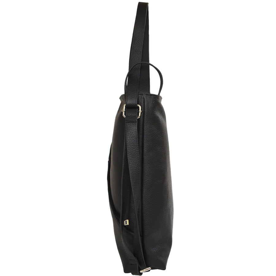 Black Pebbled Leather Convertible Tote Backpack – Stylish & Versatile by Brix + Bailey at brixbailey.com