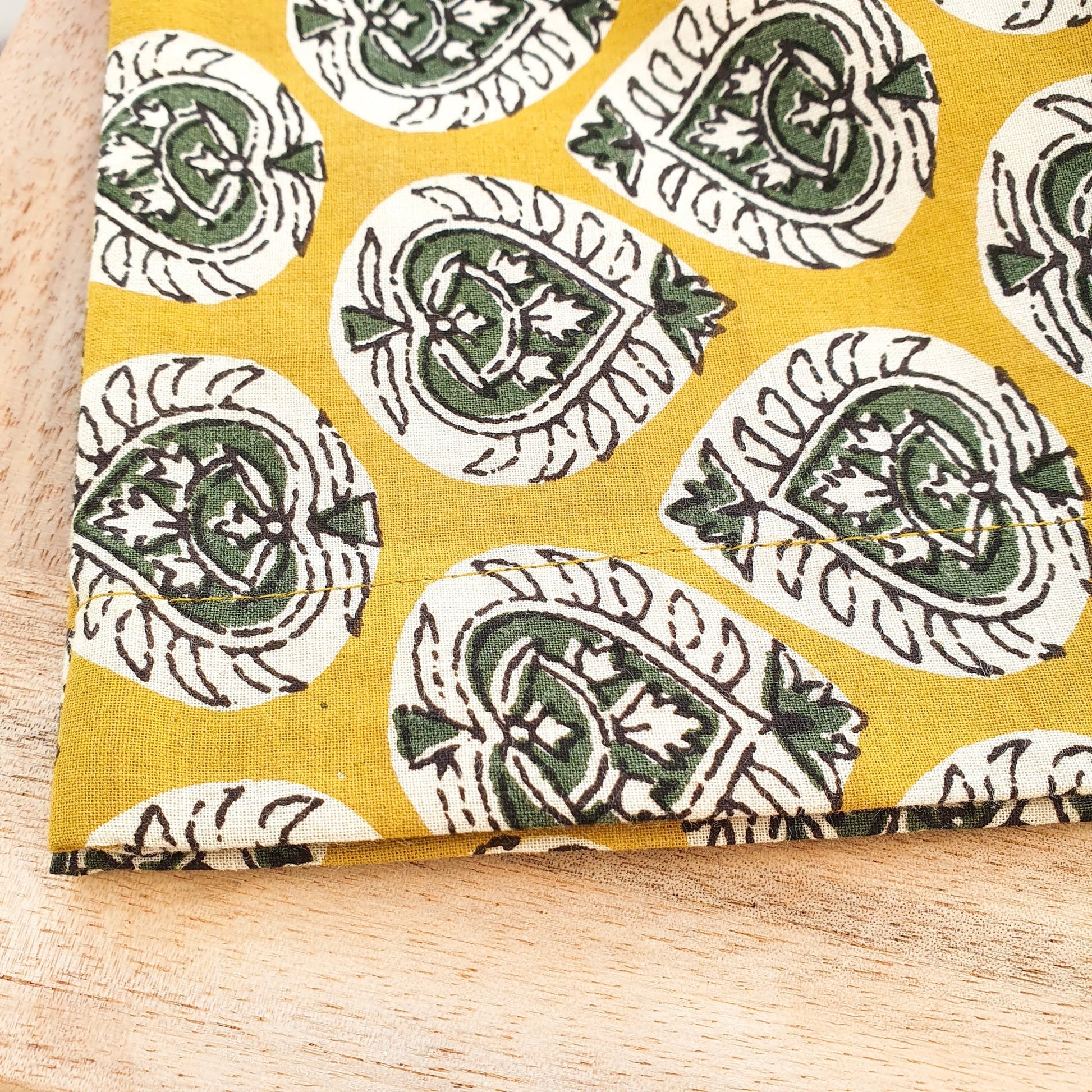 Bagru block-printed placemats set of 2, handmade table mats