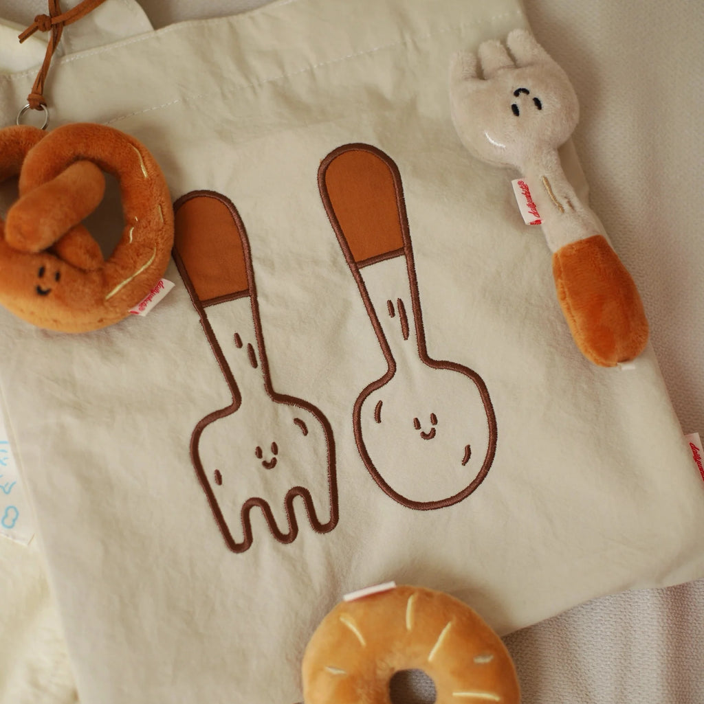 Daily White Bakery Canvas Tote Bag