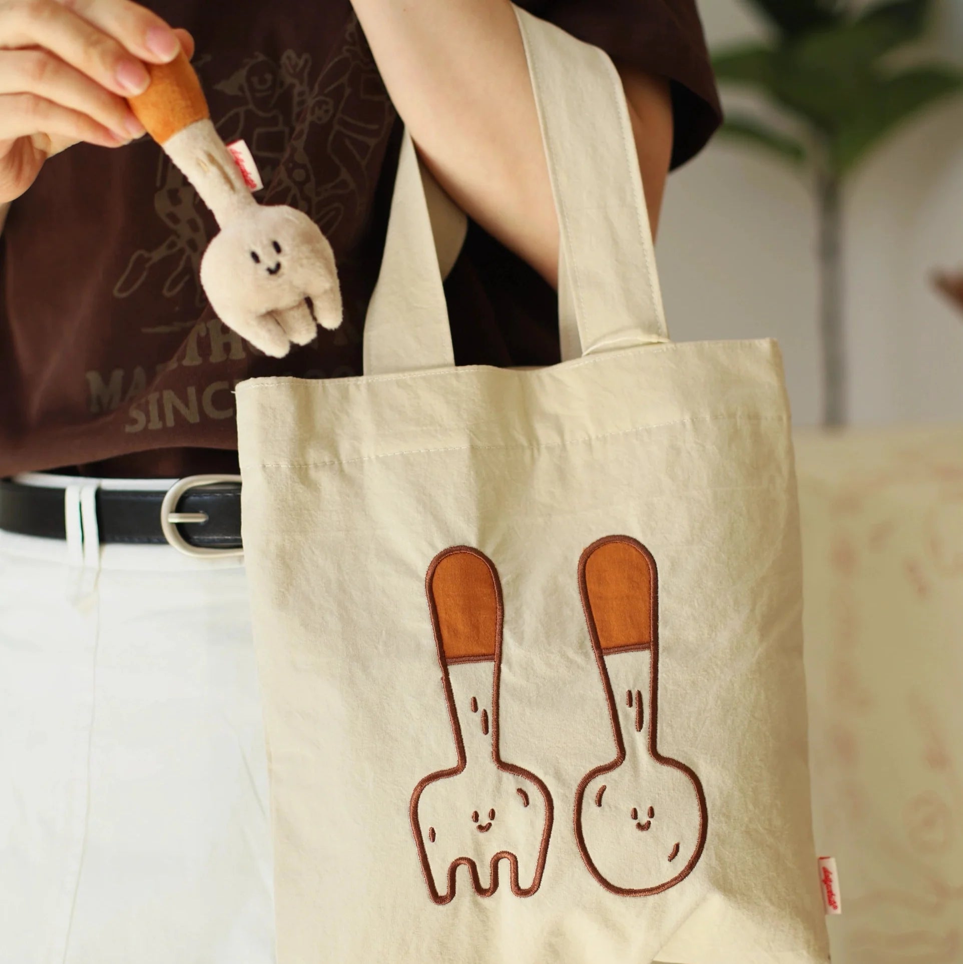 Daily White Bakery Canvas Tote Bag