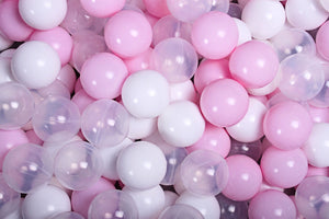 Ball Pit Balls 200pcs - Pastel Pink/Transparent/White