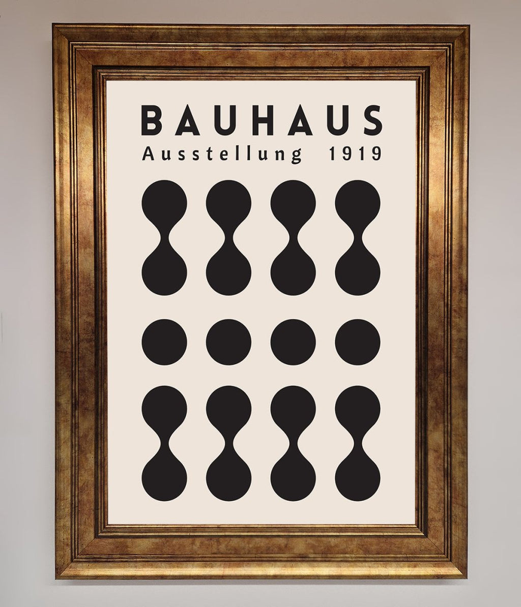 Bauhaus Black 1919 Framed Wall Art