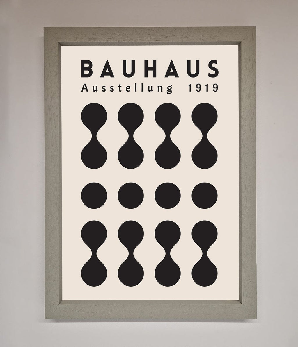 Bauhaus Black 1919 Framed Wall Art