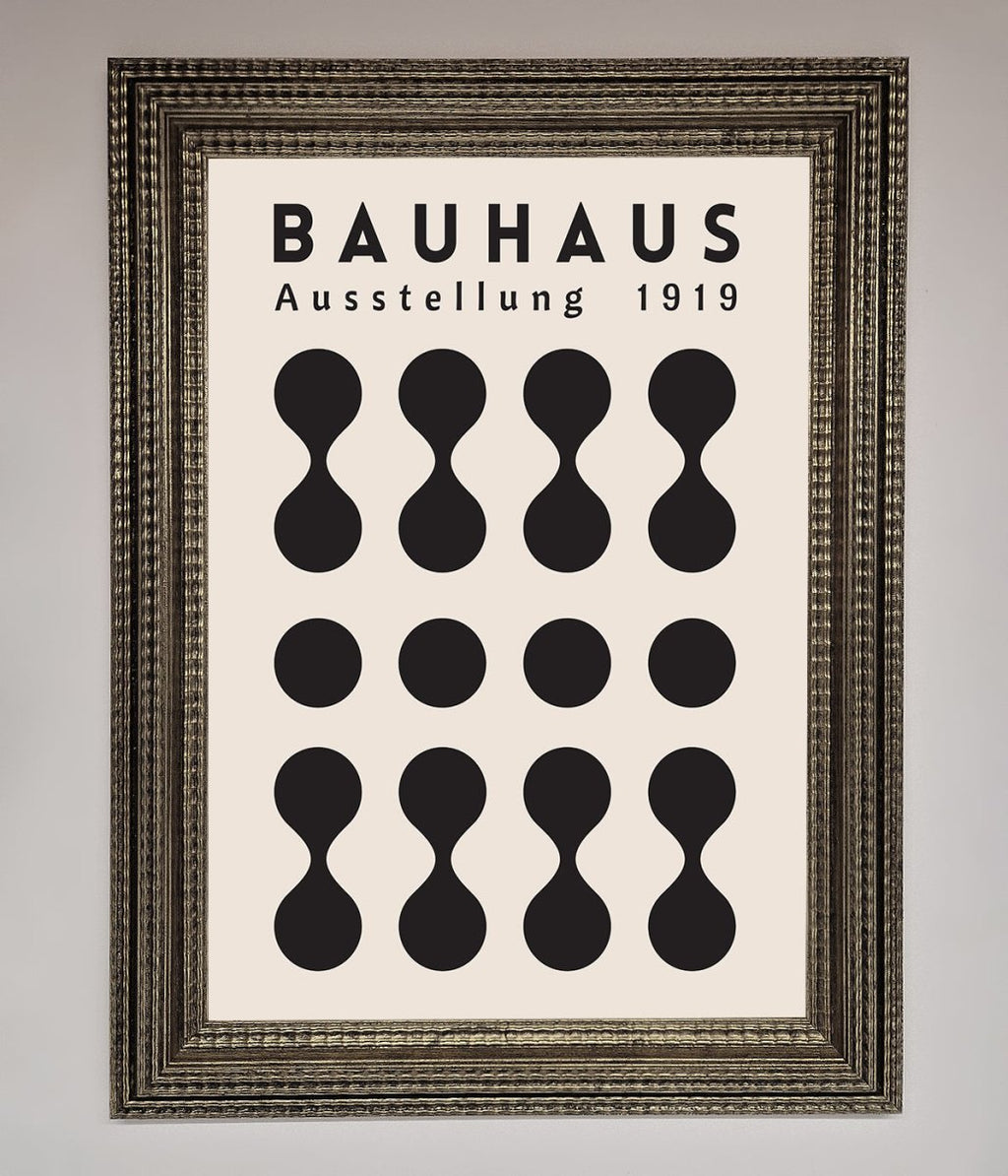 Bauhaus Black 1919 Framed Wall Art