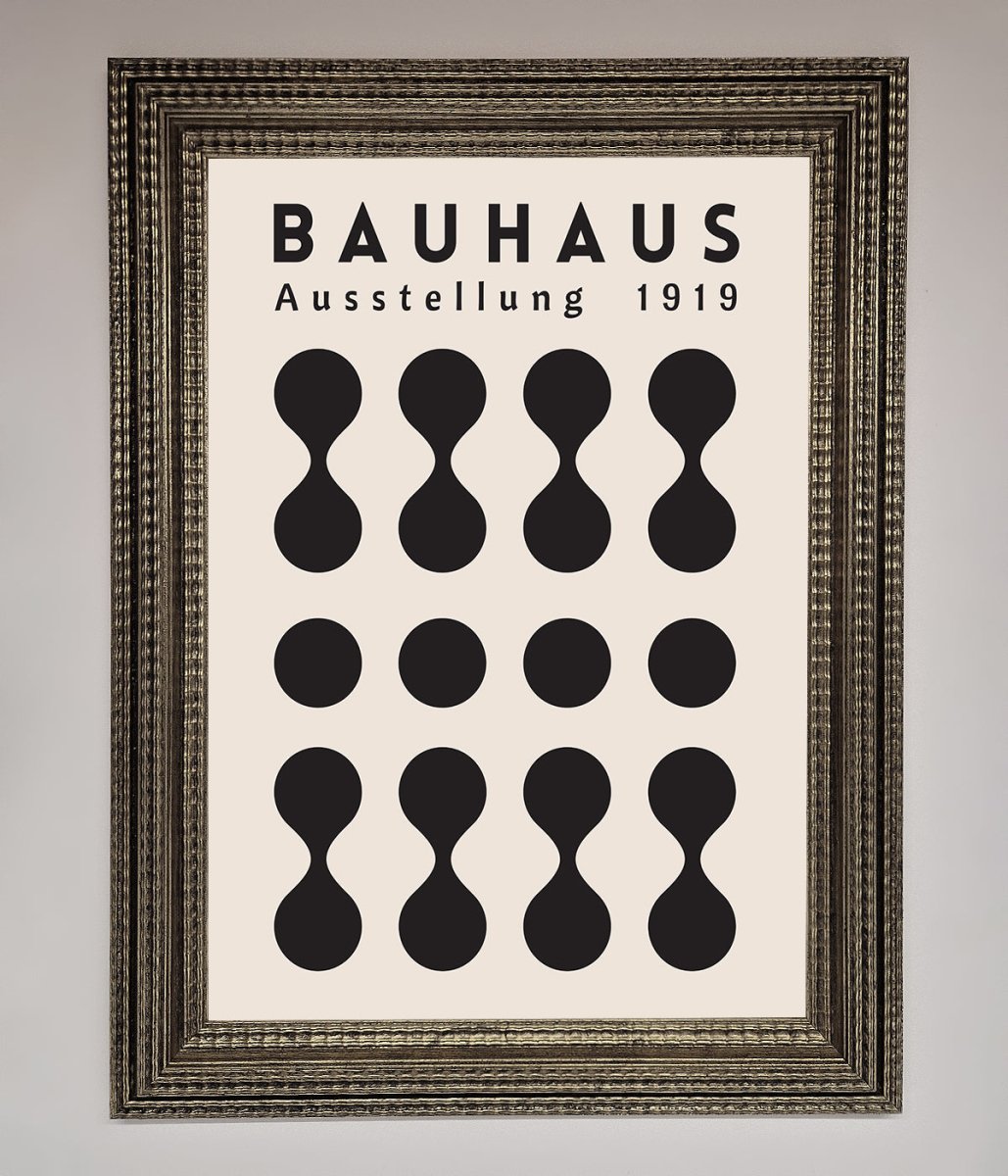 Bauhaus Black 1919 Framed Wall Art