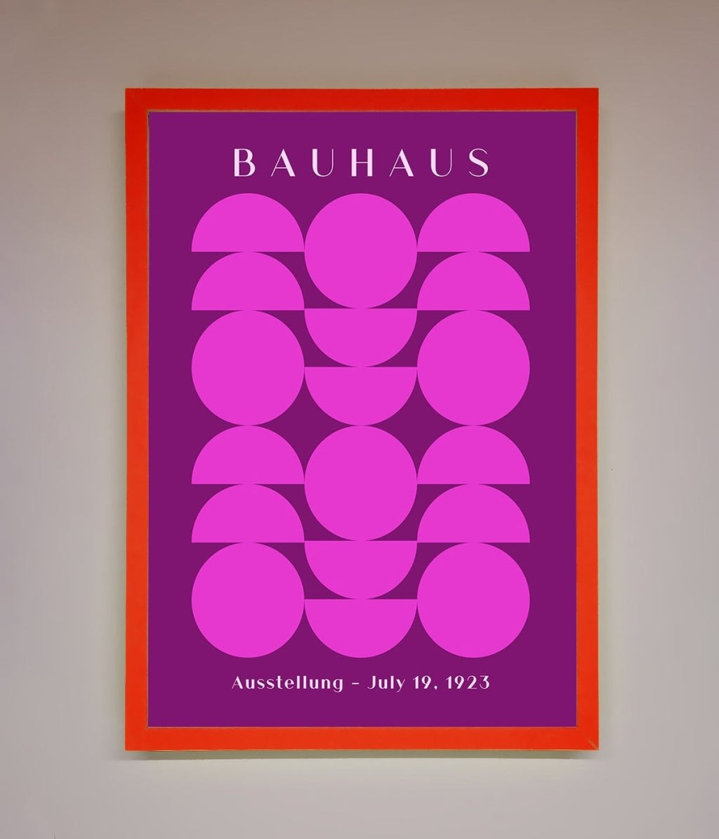 Bauhaus Pink And Purple Abstract Framed Print