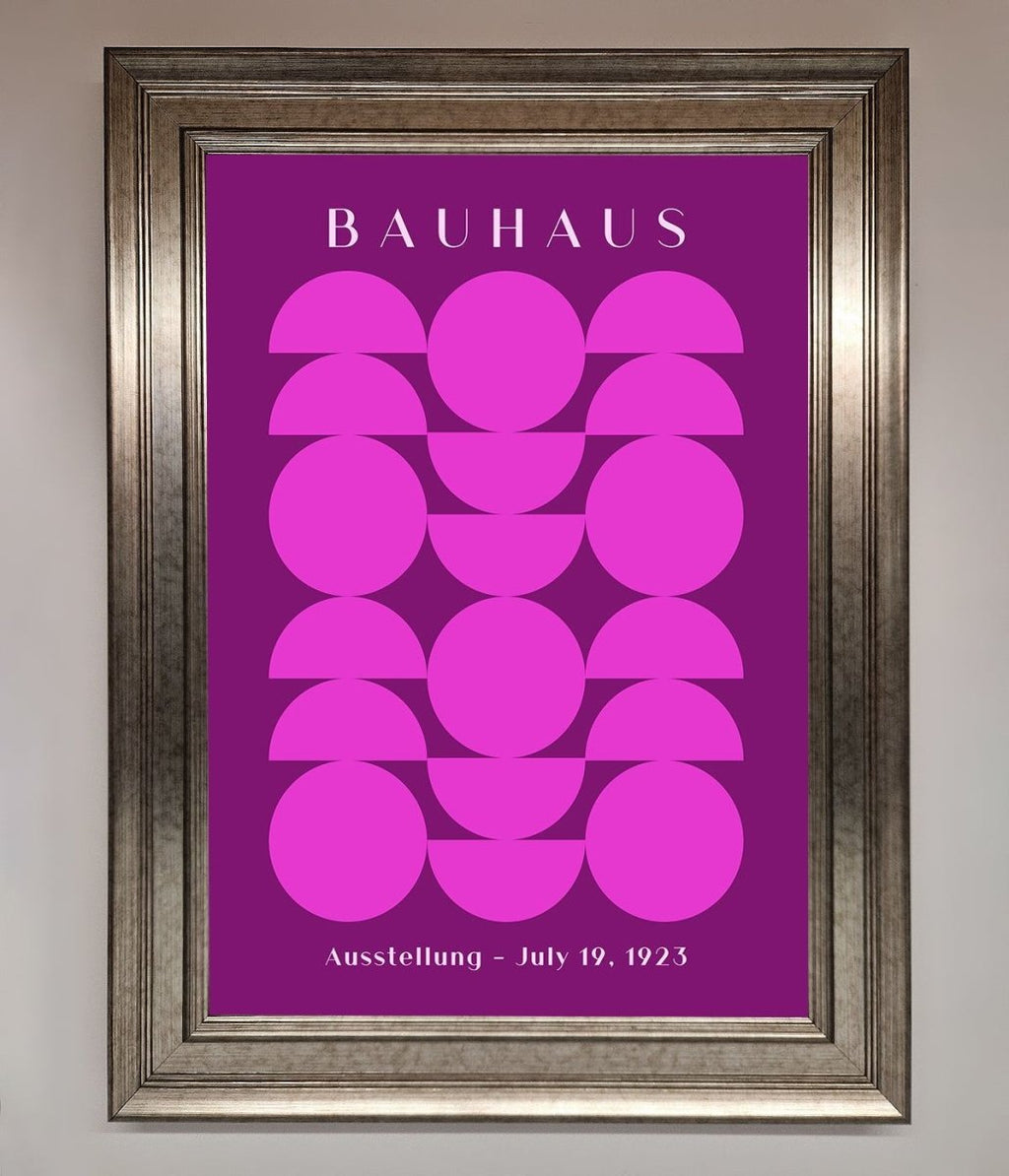 Bauhaus Pink And Purple Abstract Framed Print