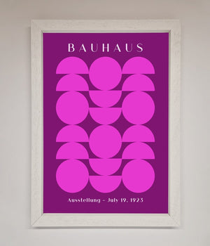 Bauhaus Pink And Purple Abstract Framed Print