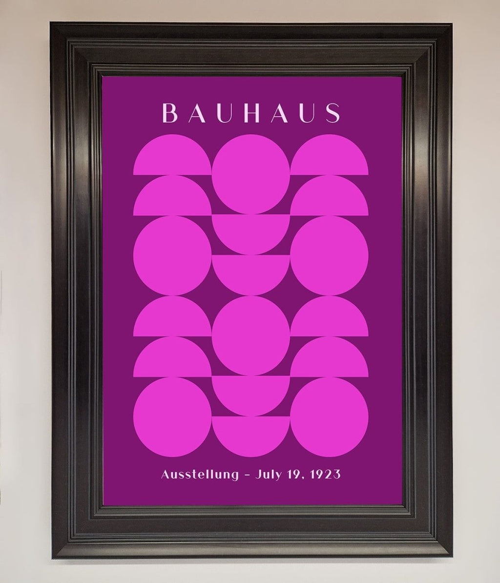 Bauhaus Pink And Purple Abstract Framed Print