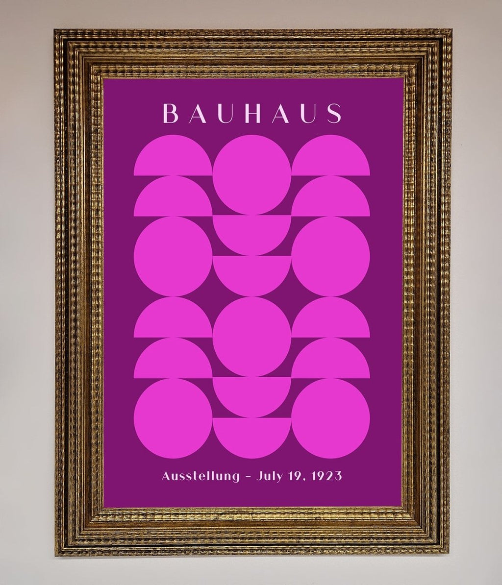 Bauhaus Pink And Purple Abstract Framed Print