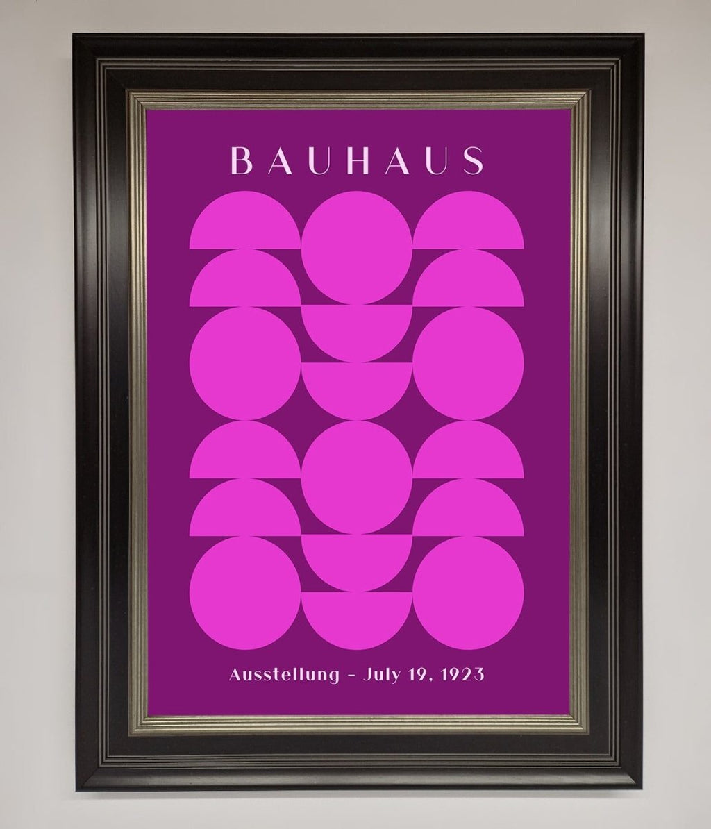 Bauhaus Pink And Purple Abstract Framed Print