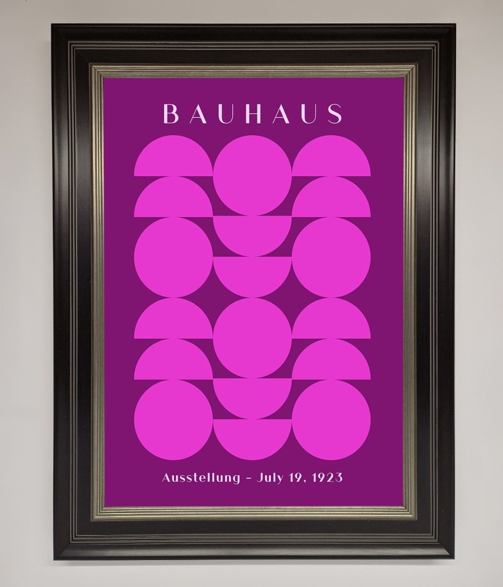Bauhaus Pink And Purple Abstract Framed Print