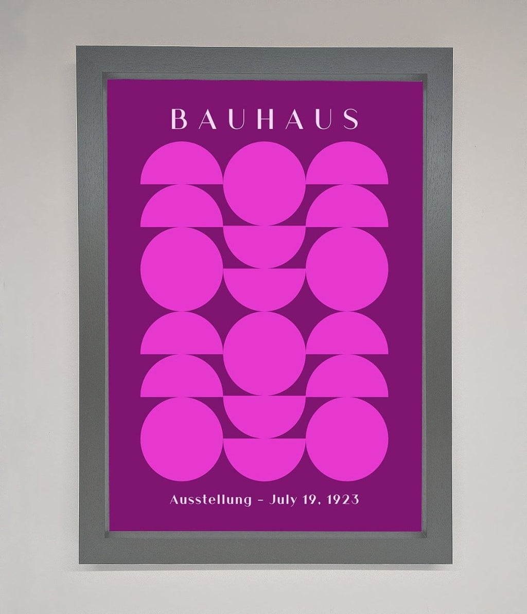 Bauhaus Pink And Purple Abstract Framed Print