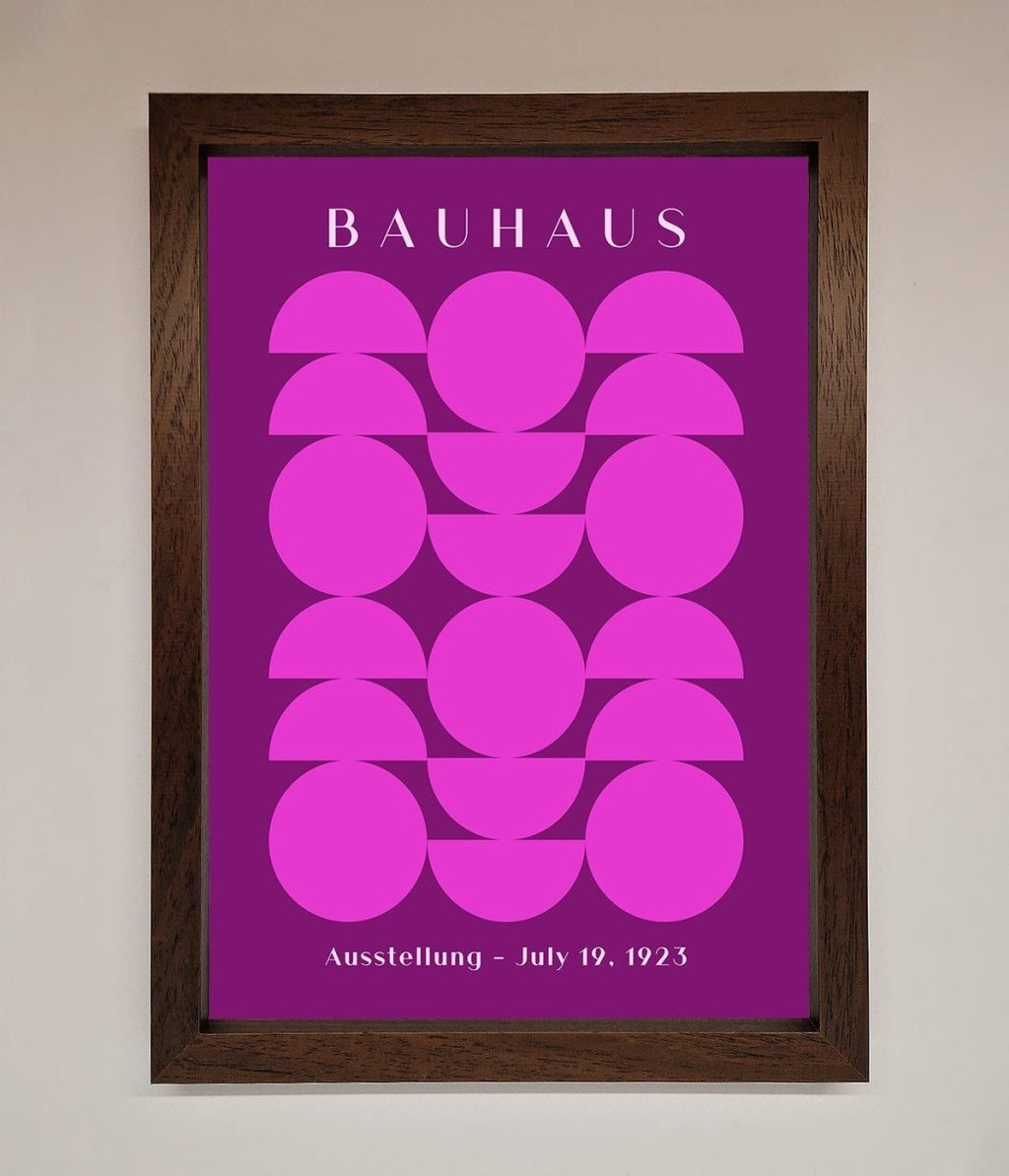 Bauhaus Pink And Purple Abstract Framed Print