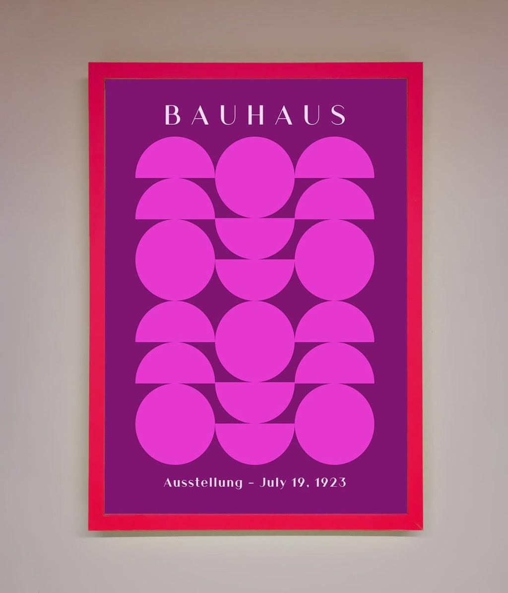 Bauhaus Pink And Purple Abstract Framed Print