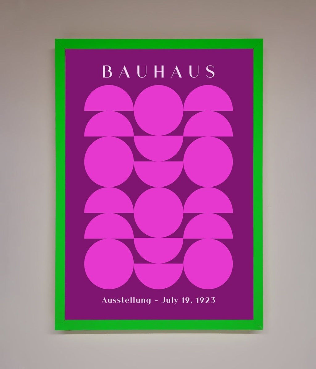 Bauhaus Pink And Purple Abstract Framed Print