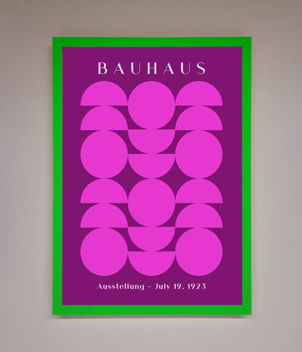 Bauhaus Pink And Purple Abstract Framed Print
