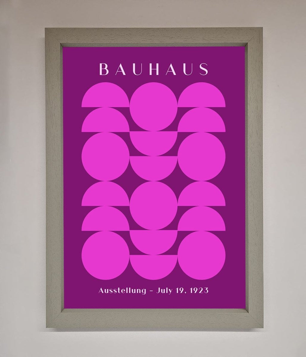Bauhaus Pink And Purple Abstract Framed Print