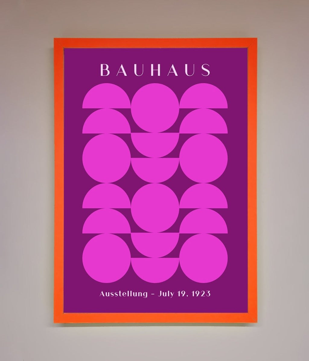 Bauhaus Pink And Purple Abstract Framed Print