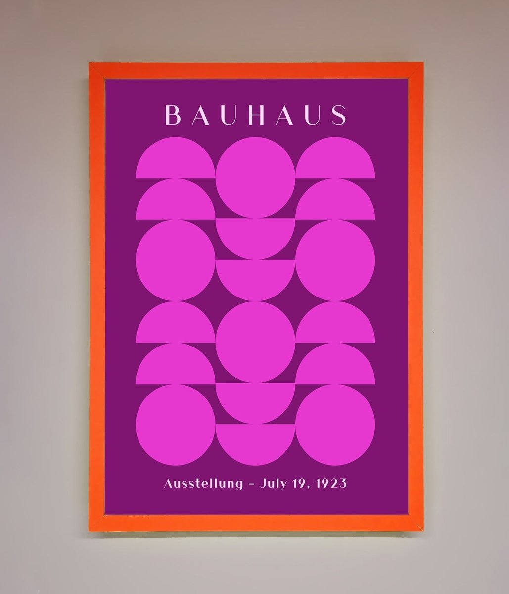 Bauhaus Pink And Purple Abstract Framed Print