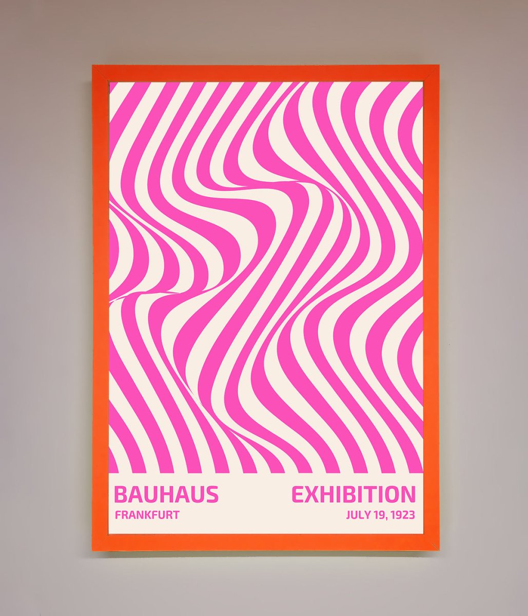 Bauhaus Pink Expedition Framed Wall Art