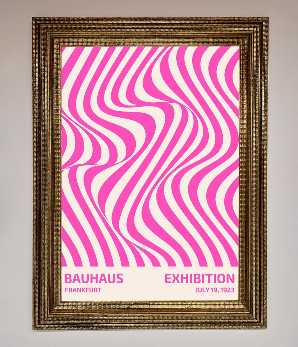 Bauhaus Pink Expedition Framed Wall Art