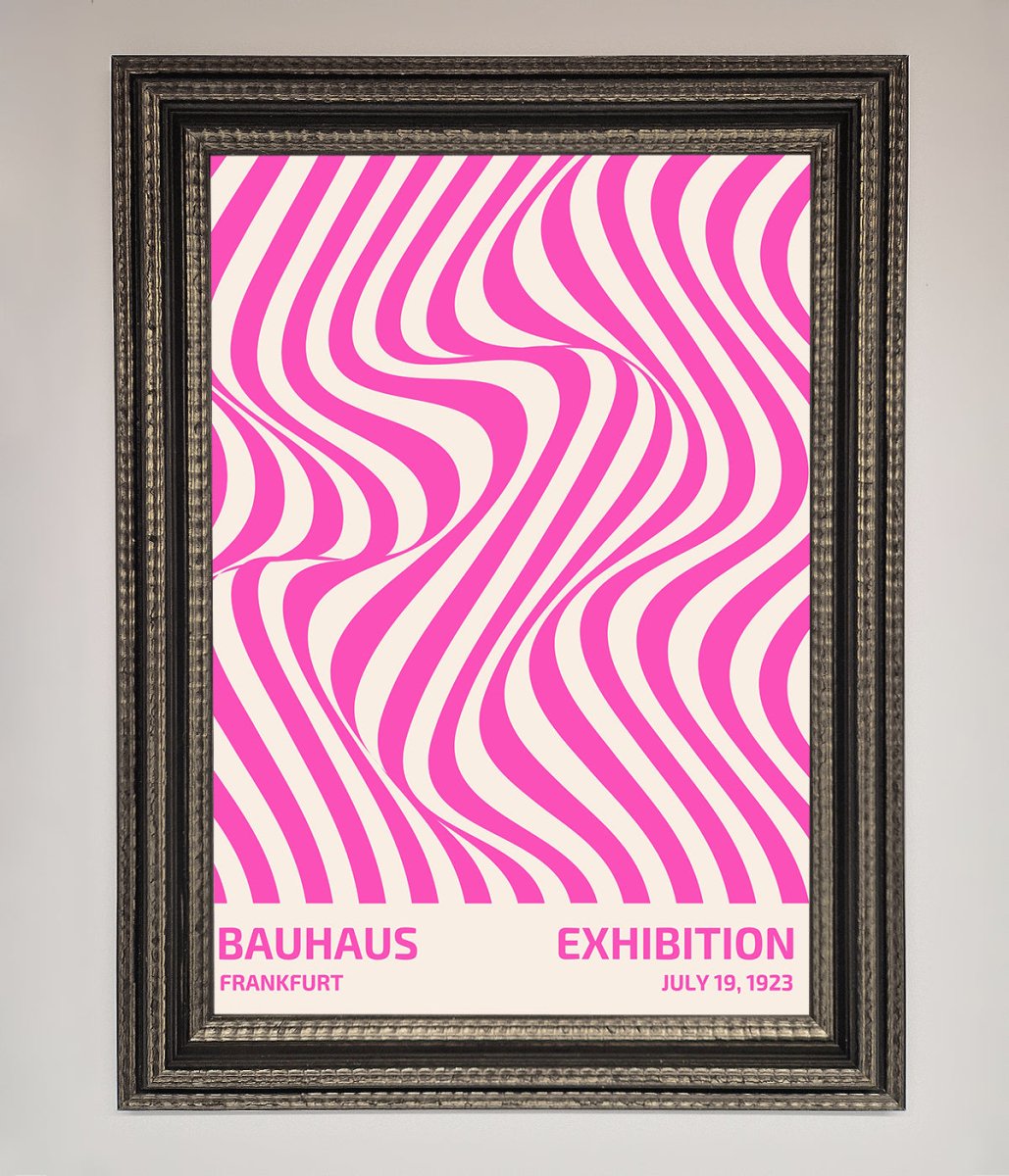 Bauhaus Pink Expedition Framed Wall Art
