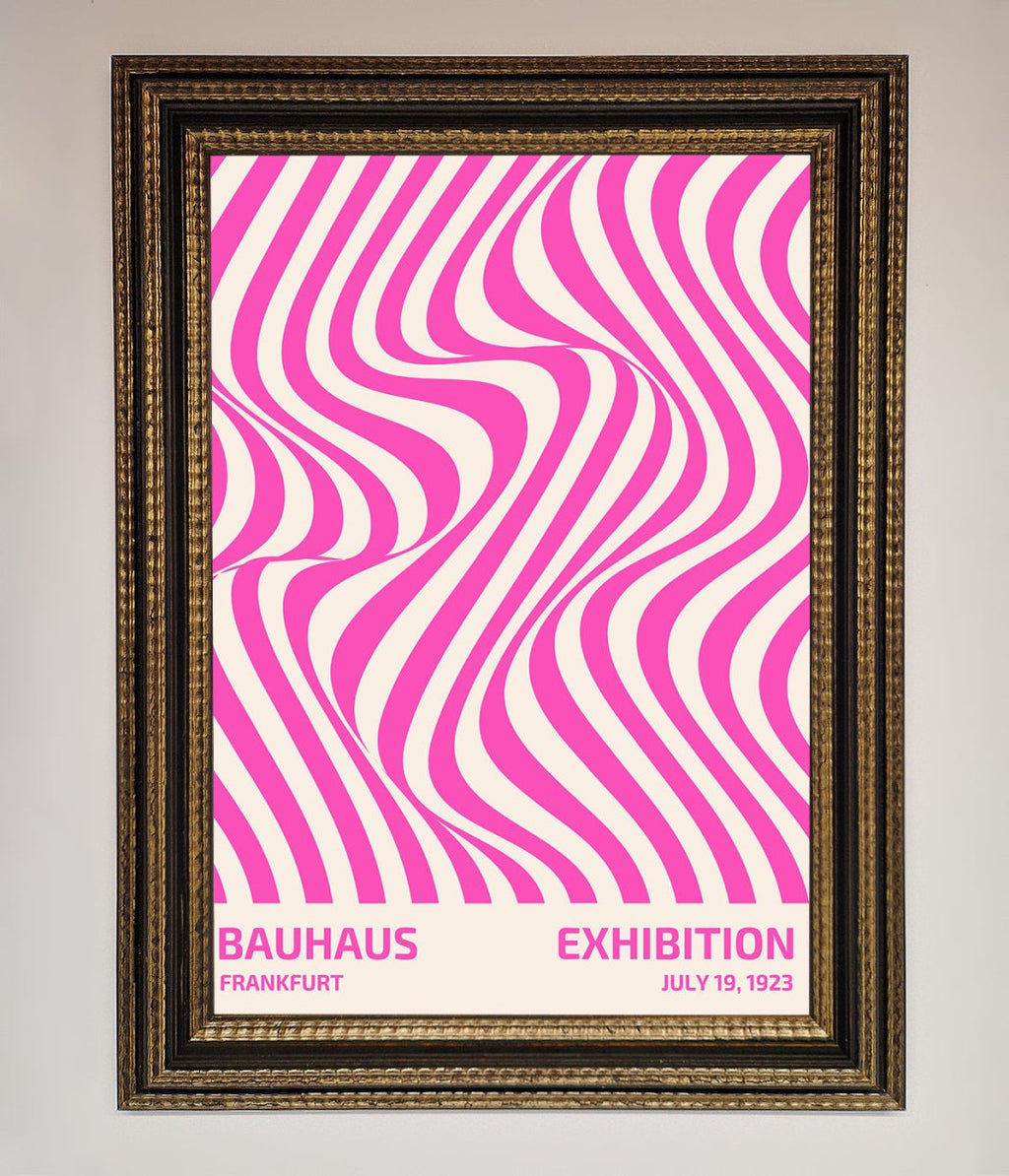 Bauhaus Pink Expedition Framed Wall Art