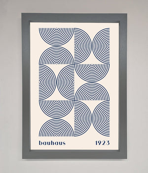 Bauhaus Print 1923 Navy Abstract Framed Poster