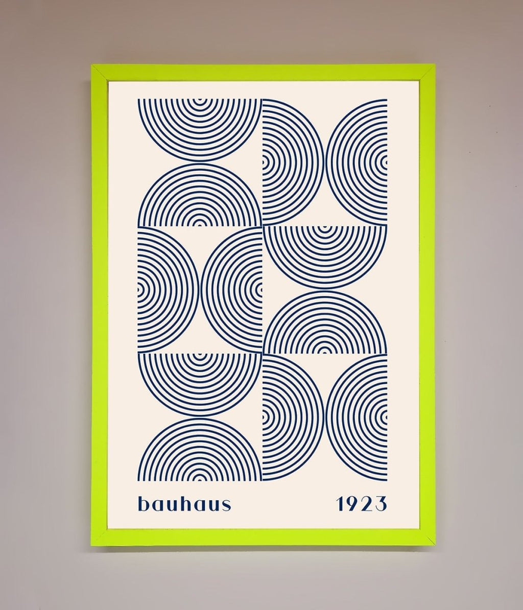 Bauhaus Print 1923 Navy Abstract Framed Poster