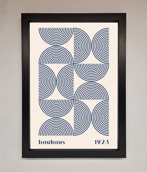 Bauhaus Print 1923 Navy Abstract Framed Poster