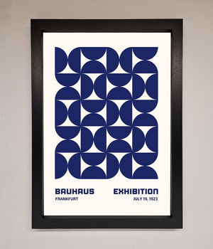 Bauhaus Print July 1923 Navy Blue Abstract Framed Wall Art