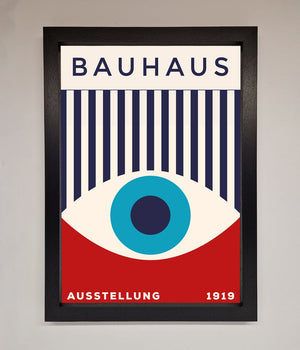 Bauhaus Red And Blue Eye Framed Wall Art