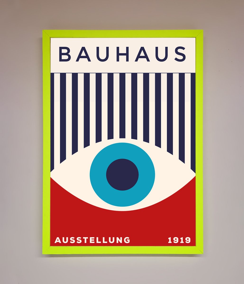 Bauhaus Red And Blue Eye Framed Wall Art