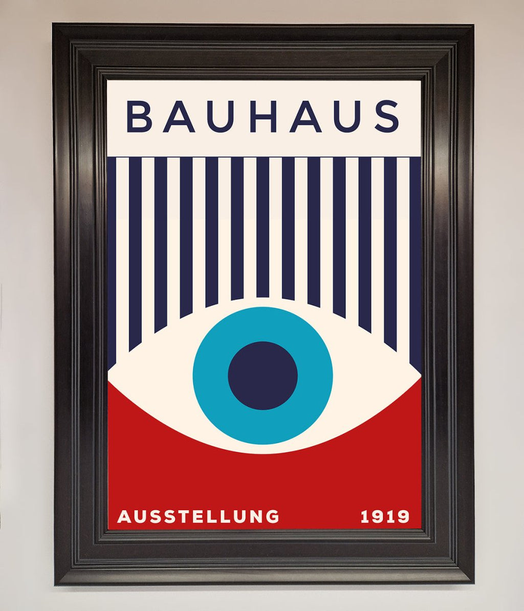 Bauhaus Red And Blue Eye Framed Wall Art