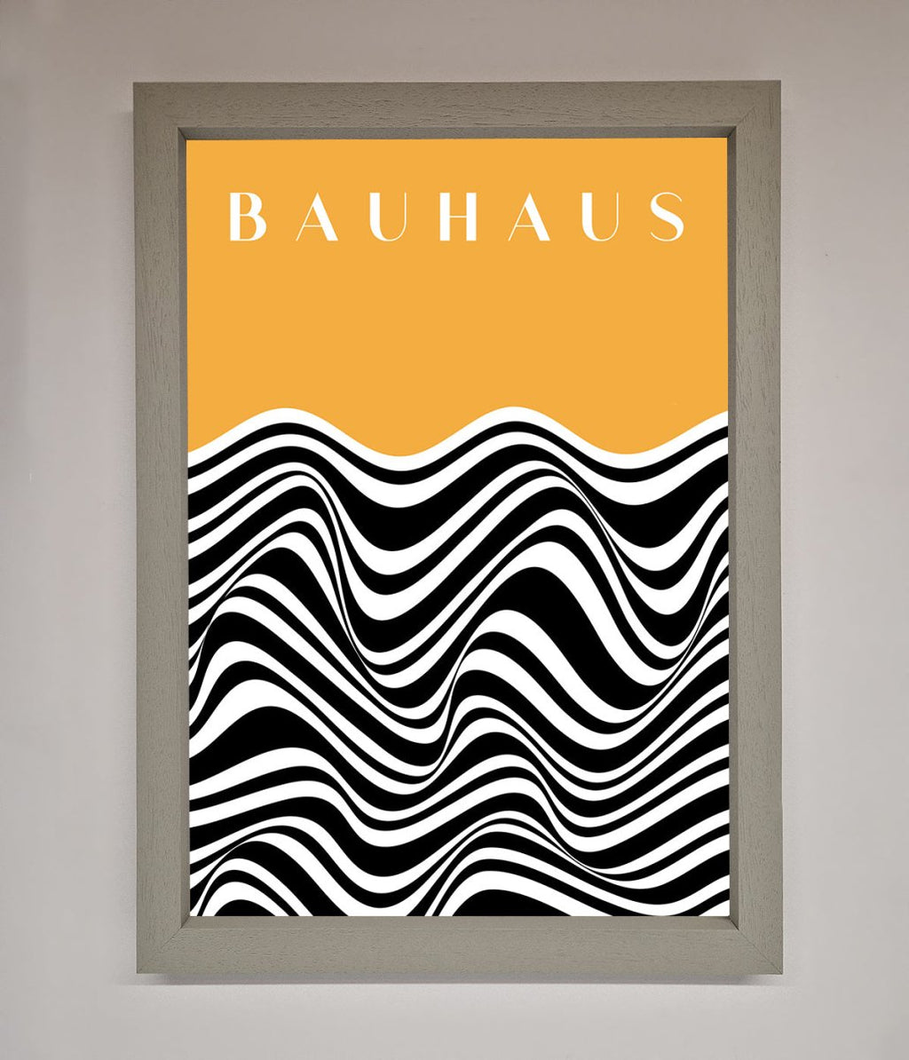 Bauhaus Yellow Framed Poster