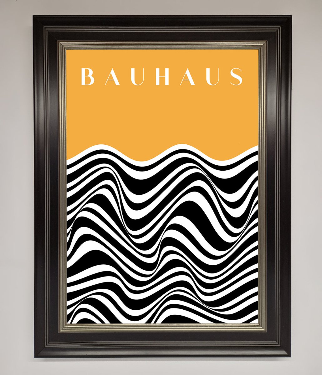 Bauhaus Yellow Framed Poster