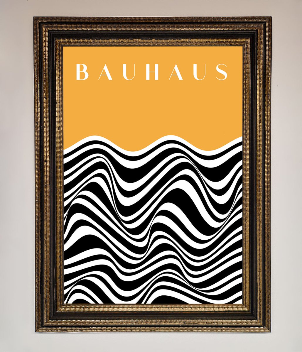 Bauhaus Yellow Framed Poster