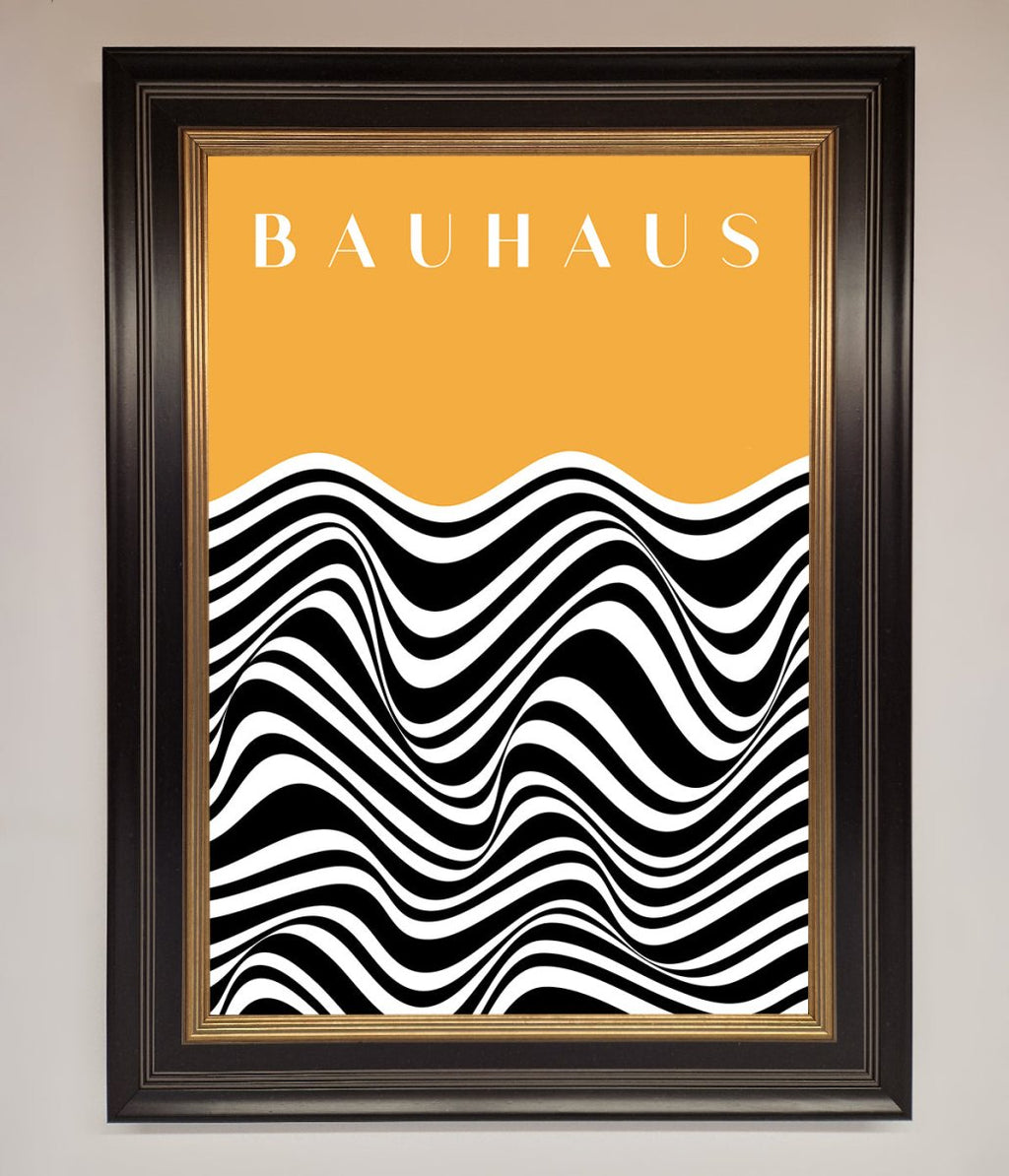 Bauhaus Yellow Framed Poster